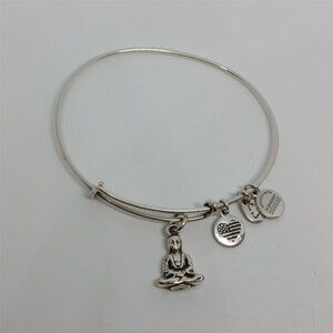 ALEX and Ani Buddha Charm Bracelet Silver Tone GUC